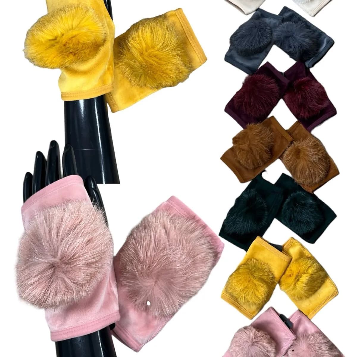 Rękawiczki damskie futrzane G016.772