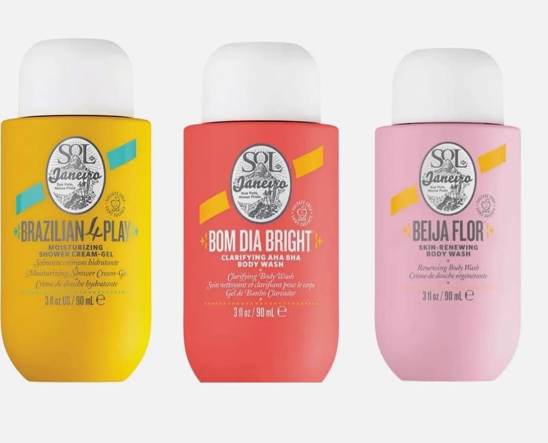 Żele pod prysznic Sol de Janeiro 3x375ml Bom Dia Bright, Beija Flor, Brazilian 4-Play