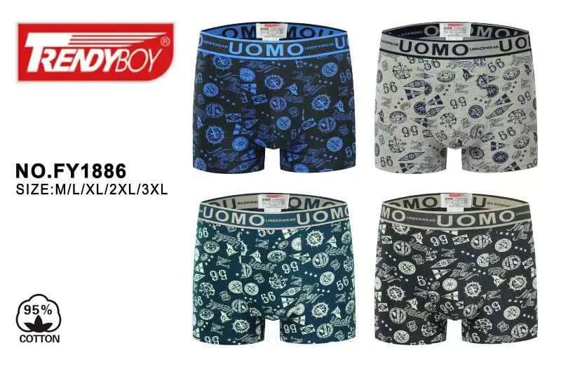 Bokserki męskie TrendybyBoy NO.FY1886 M/L/XL/XXL/XXXL 4 szt