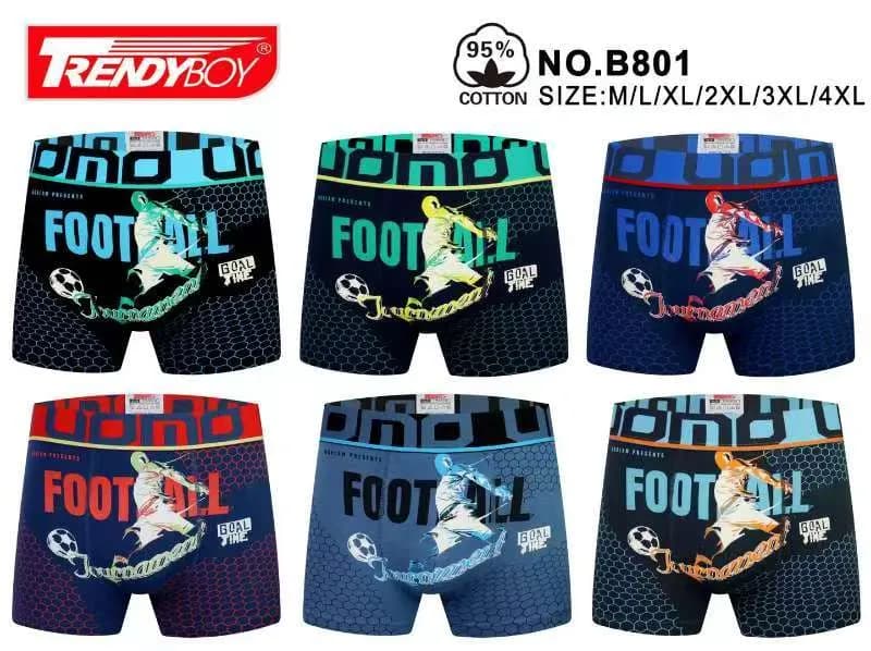 Bokserki męskie Rendyboy Football M-L-XL-XXL-XXXL 95% bawełna