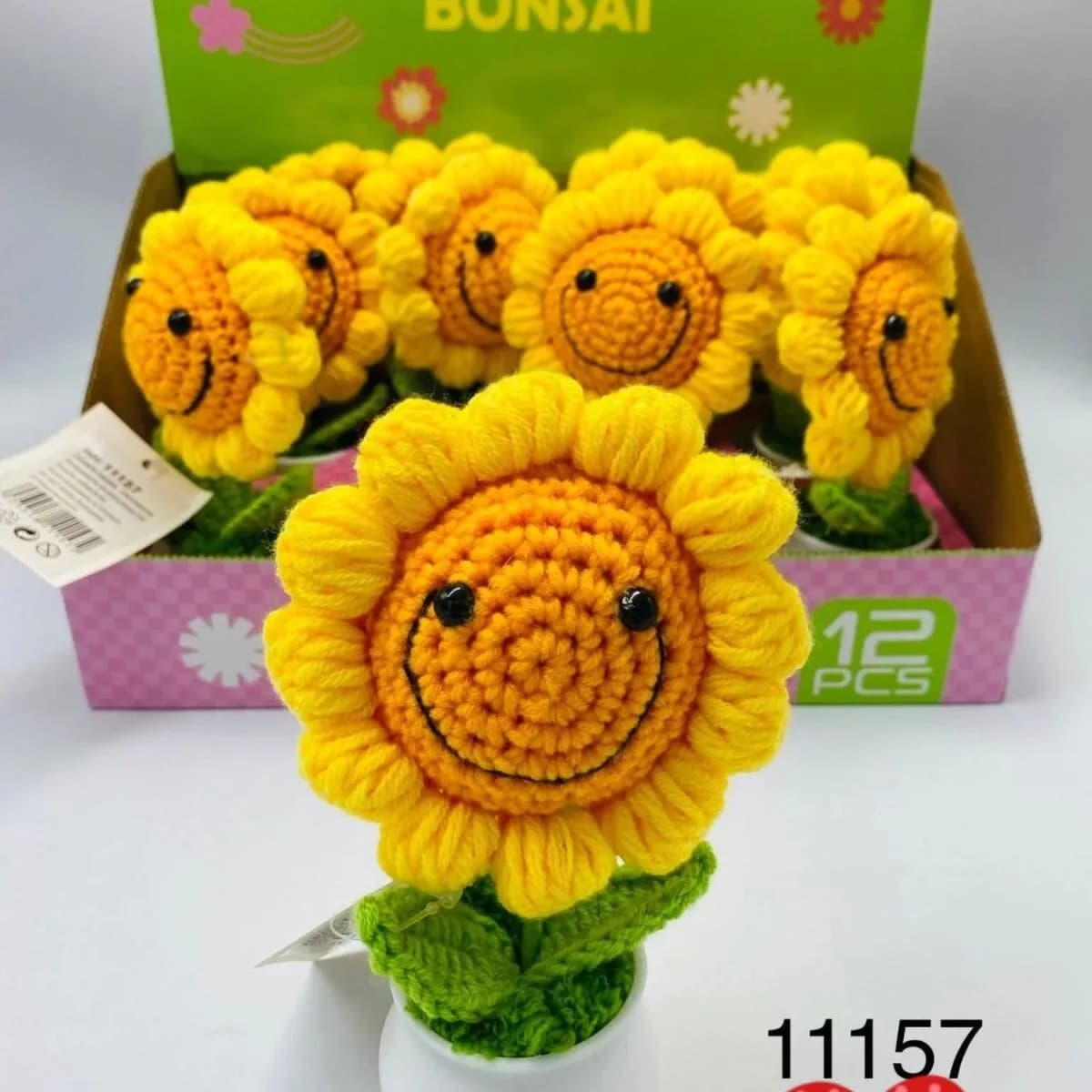 Zabawki Knitting Flower Bonsai