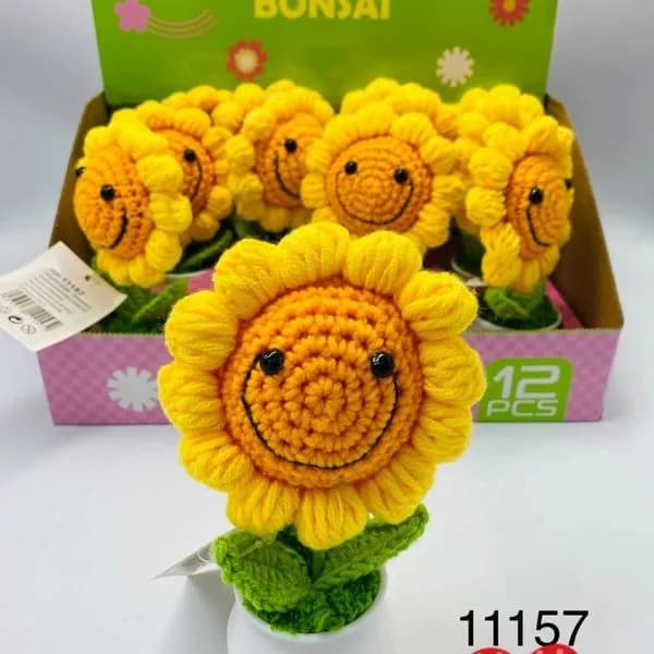 Zabawki Knitting Flower Bonsai