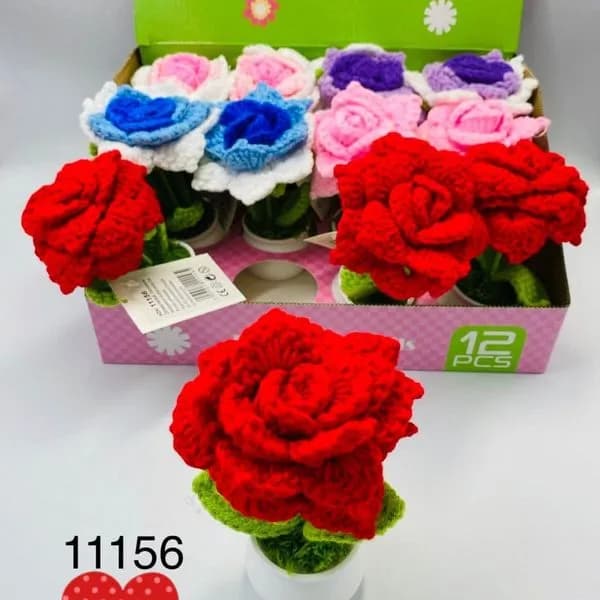 Zabawki Knitting Flower Bonsai