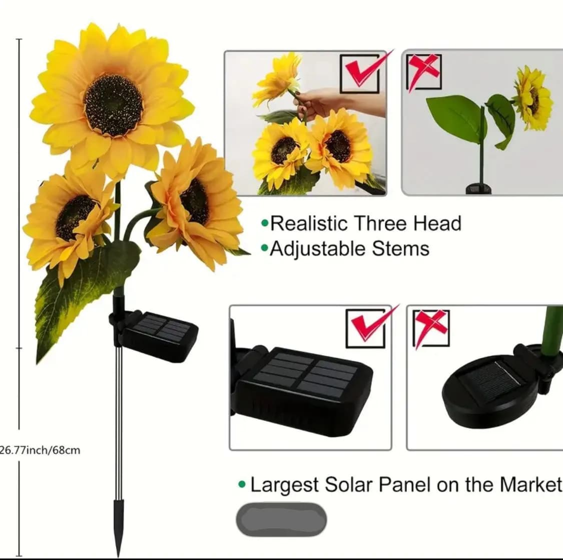 Lampki Dekoracja Ogrody 2PCS