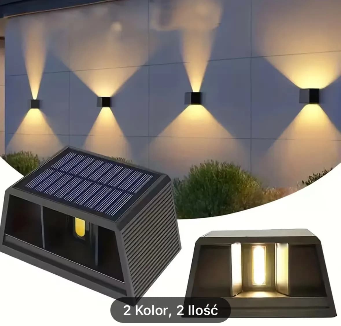 Lampki Solarna na Ścianie