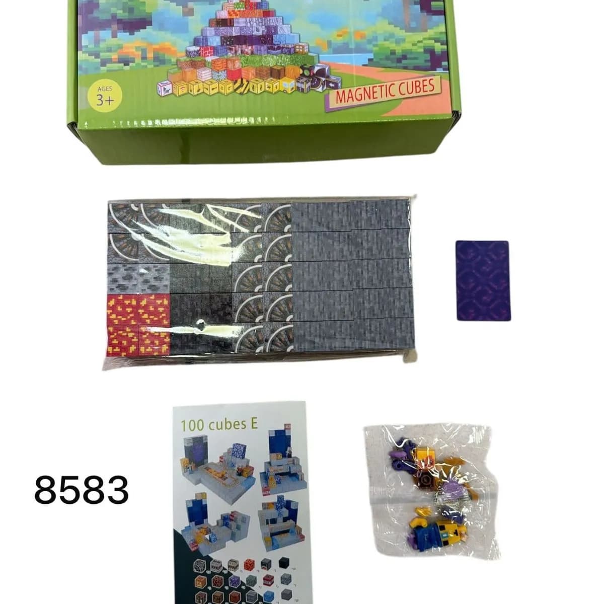 Klocki Magnetyczne 100E Magnetic Cubes Building Blocks