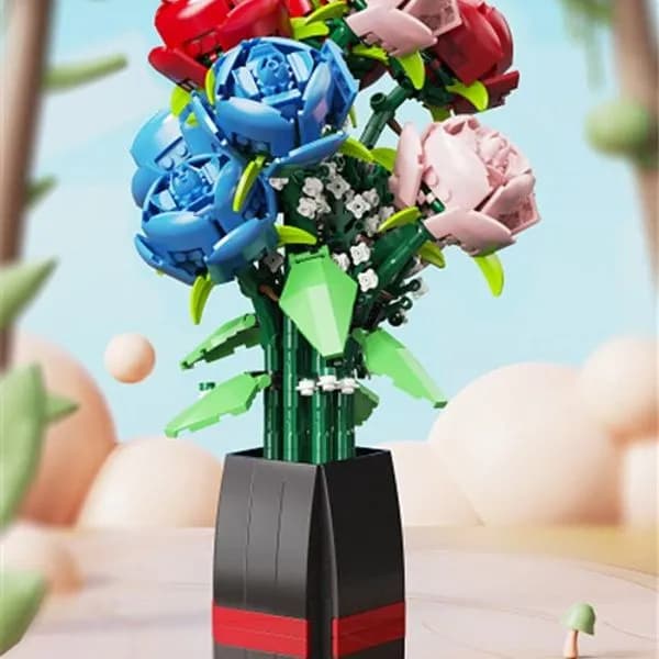 Zabawki Klocki Kwiaty