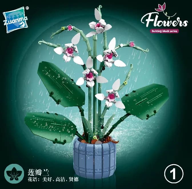 Znanii Zbuduj Klocki Kwiaty Phalaenopsis Flowers Series