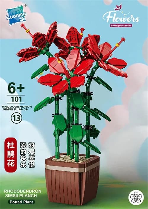 Zestaw klocków LEGO Rhododendron kwiat doniczkowy 101 elementów