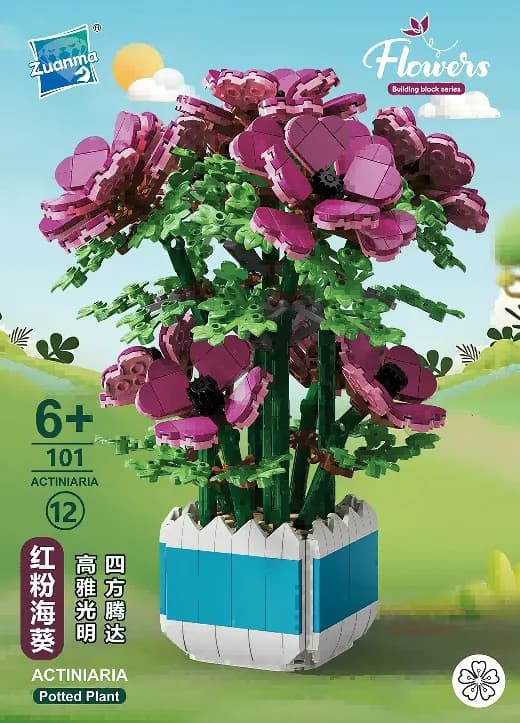 Zestaw klocków ZURBIA Flowers Potted Plant Anthurium 101 el. 6+