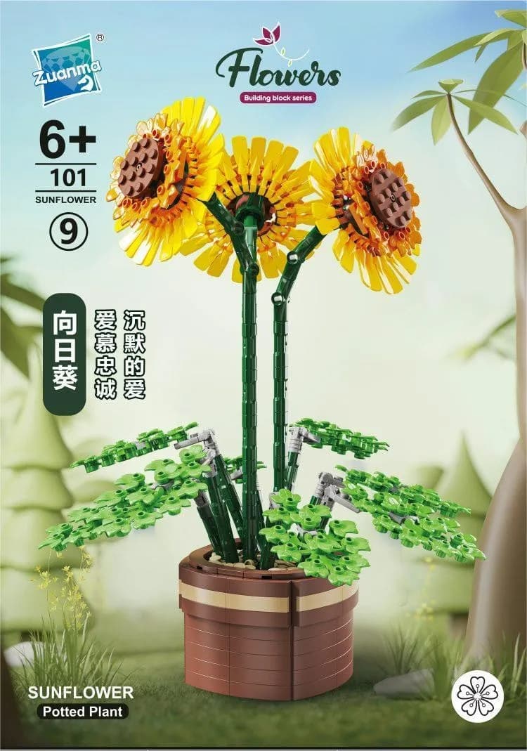 Zestaw klocków LEGO Flowers Słoneczniki w doniczce 101 elementów