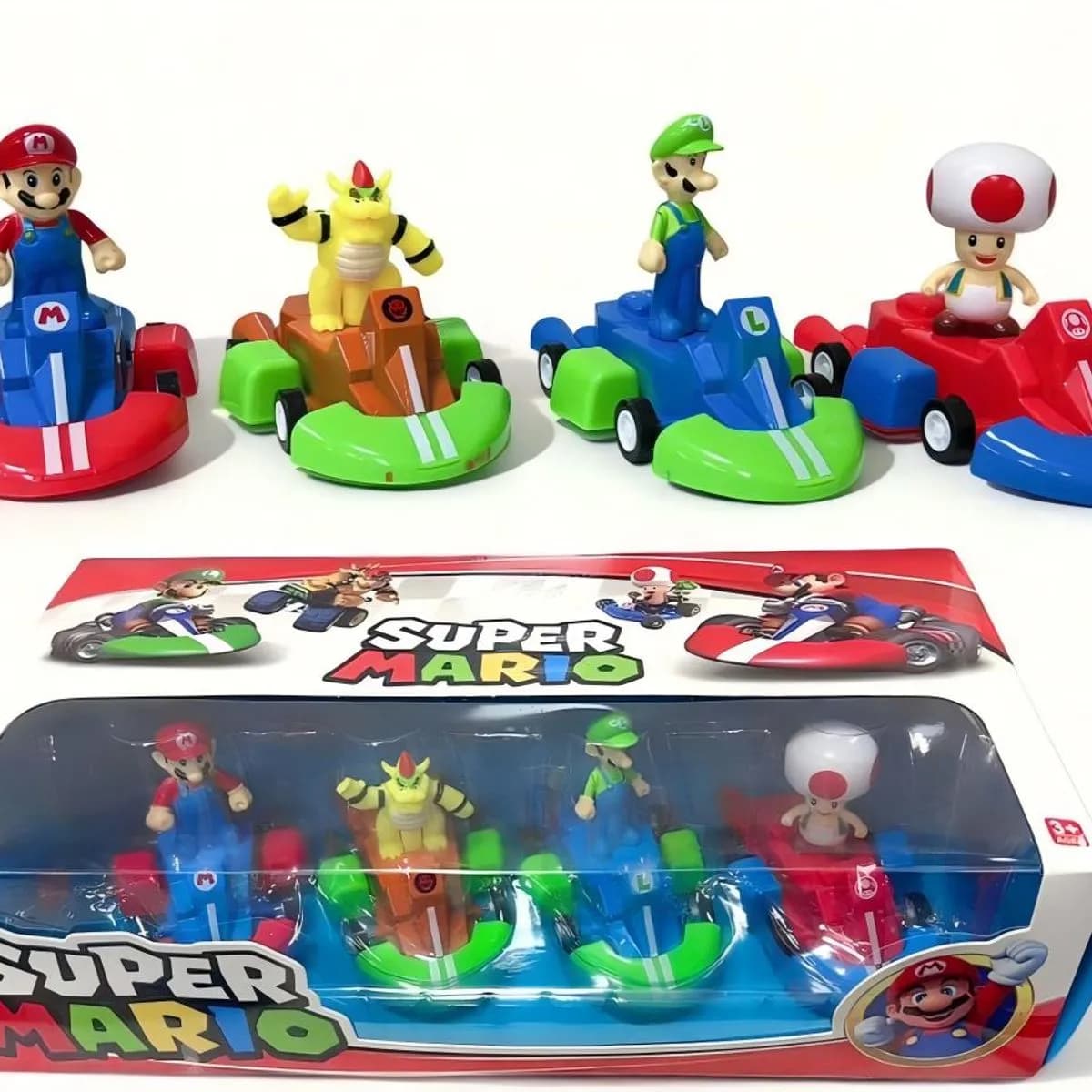 Zestaw figurek Super Mario z gokartami 6 szt