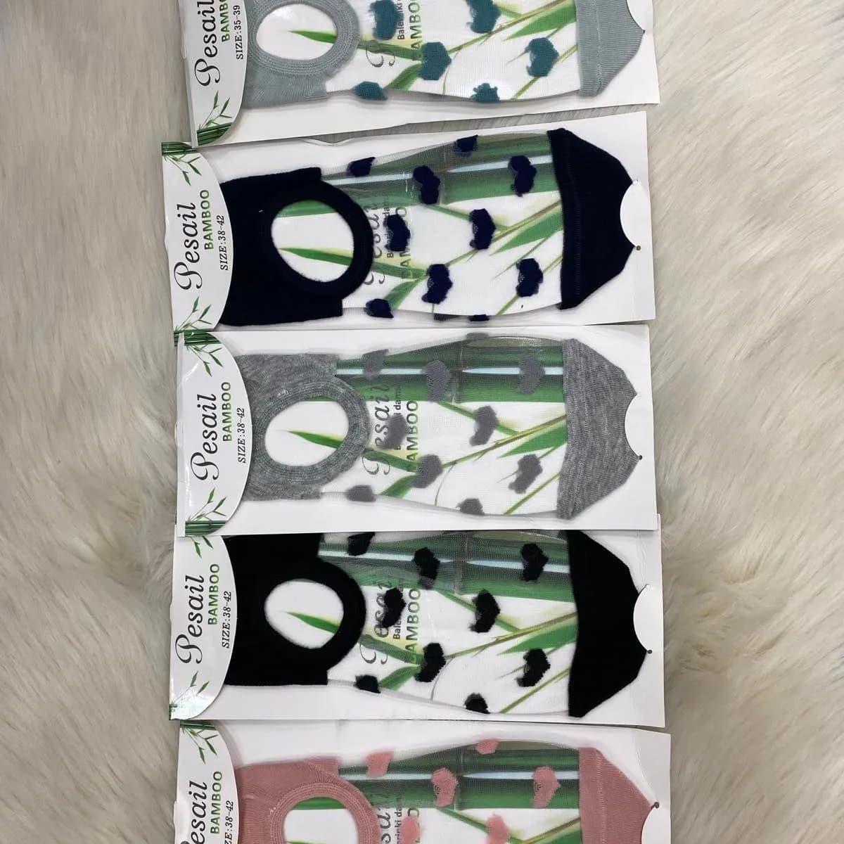 Skarpetki damskie Peal z motywem bambusa 5 kolorów