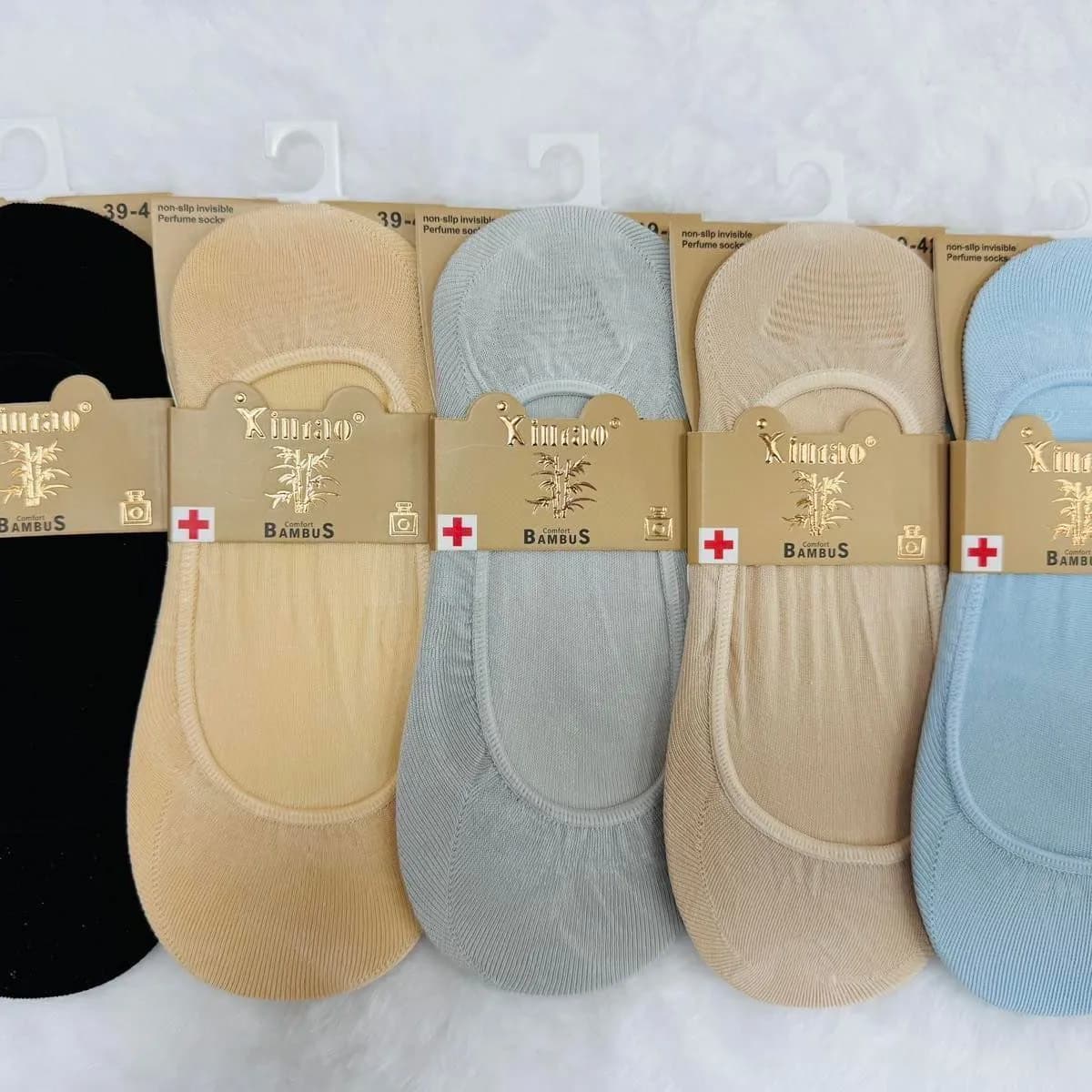 Skarpetki damskie bezszwowe stopki 5 par B35