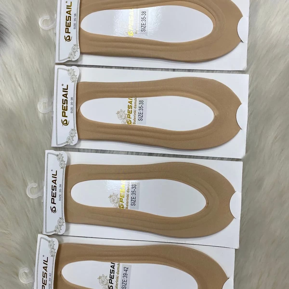 Skarpetki damskie bezszwowe beżowe P&S 160326-145