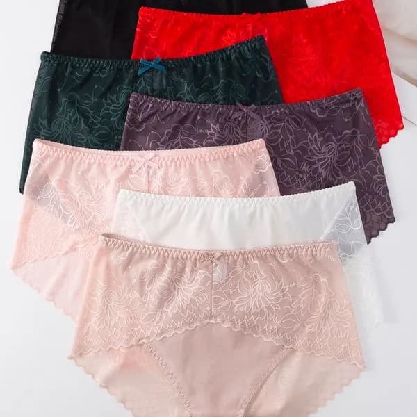 Majtki damskie Finella XL XXL 6 szt. koronka