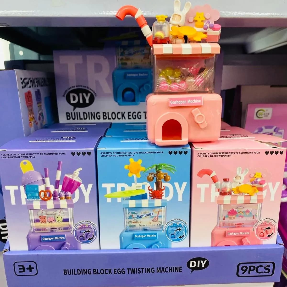 Zabawki Building Block Egg Machine DIY Gashapon 9 szt.