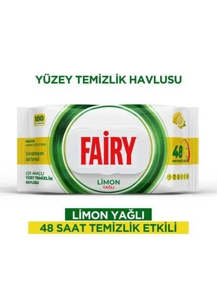Chusteczki Czyszczące FAIRY Limon 48h 100 szt