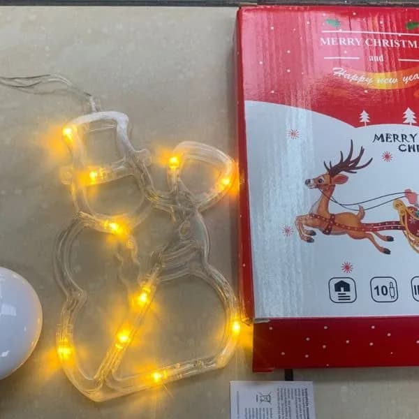 Lampka LED Dekoracyjna Bałwan Świąteczny 10LED IP20