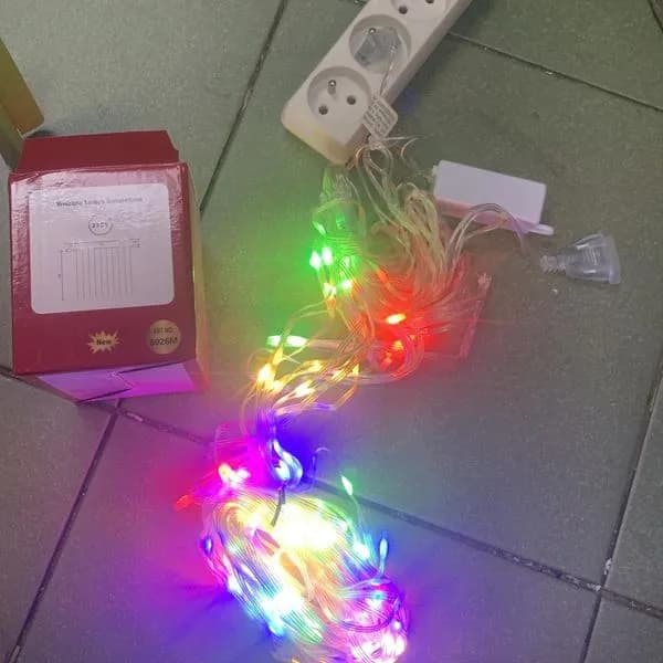 Wiszące lampki świąteczne 200LED 3x2m wielokolorowe