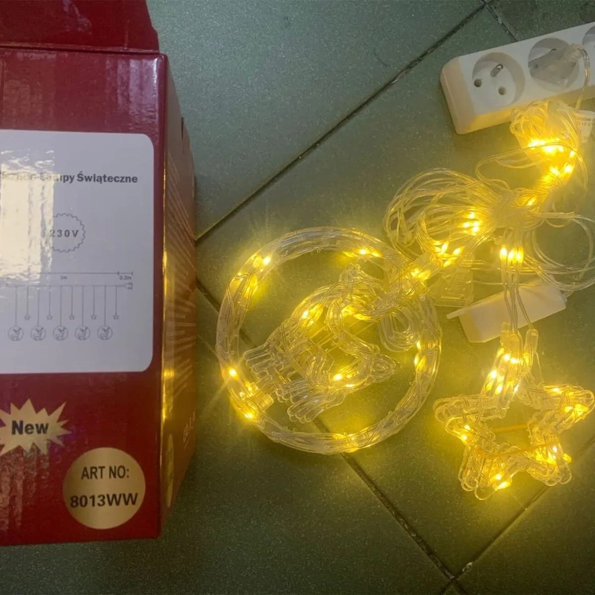 Wiszące Lampki Świąteczne 3m z Gwiazdami LED