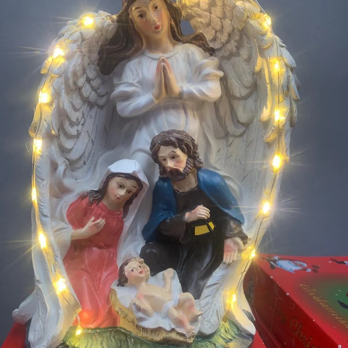 Dekoracja Świąteczna LED Święta Rodzina z Aniołem