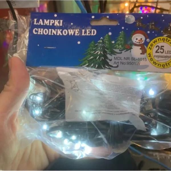 Lampki 25 LED na Prąd