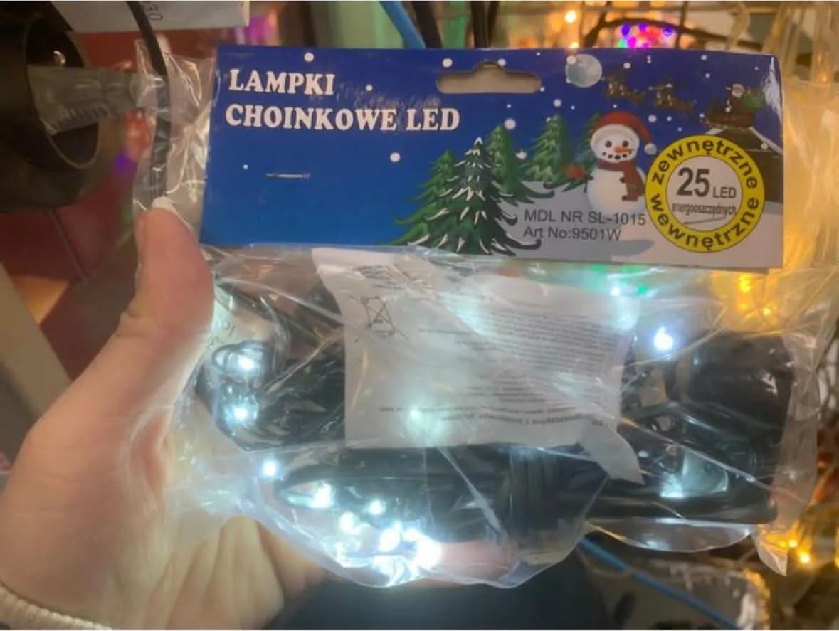 Lampki 25 LED na Prąd