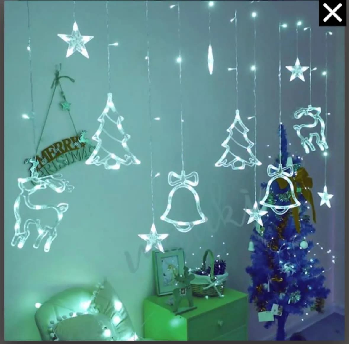 Lampki Dekoracja 138LED 3metr Zimna