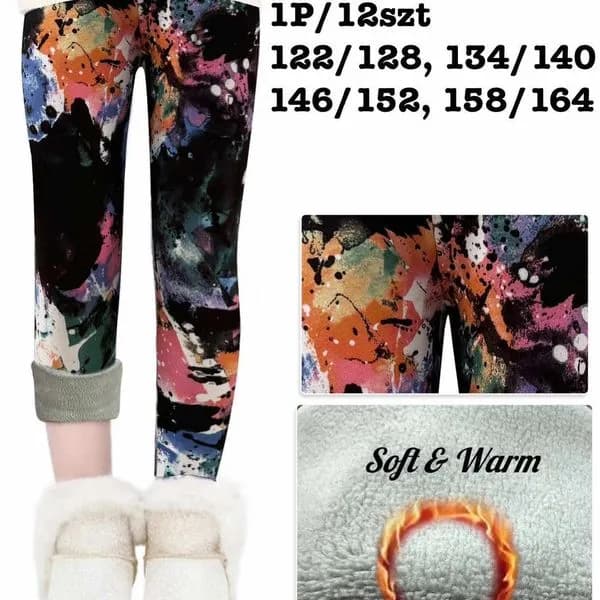 Legginsy dla Dzieci Ocieplane