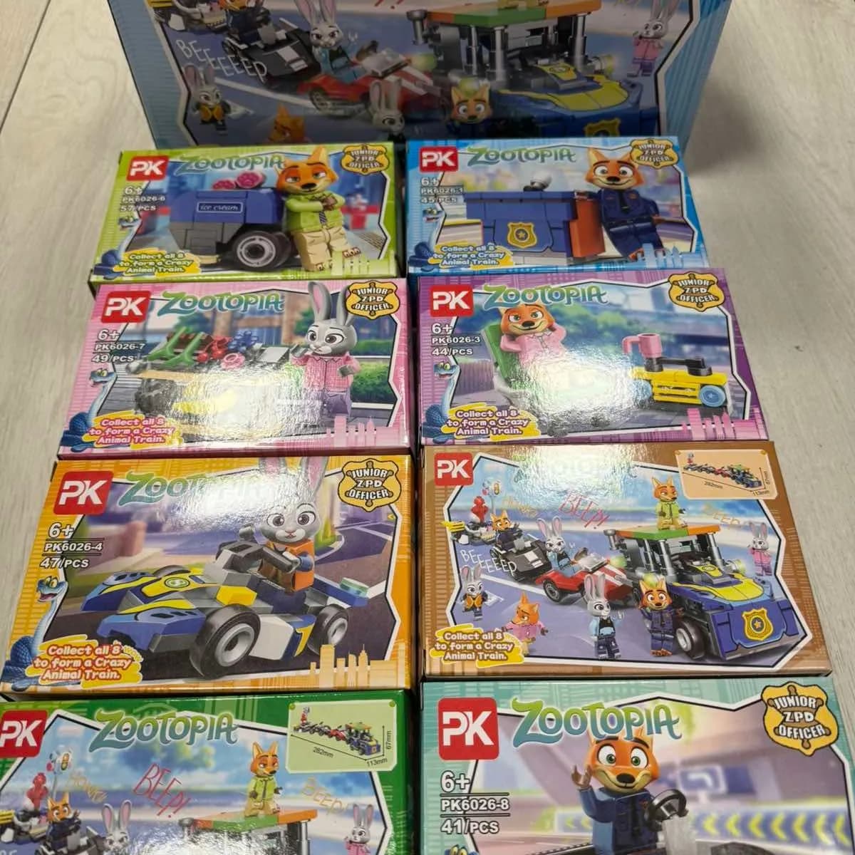 Zestaw klocków Zootopia PK - różne modele pojazdów