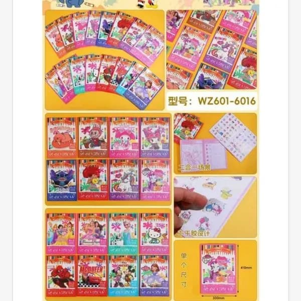 Naklejki Zabawki Postacie Disneya Stitch Hello Kitty WZ601-616
