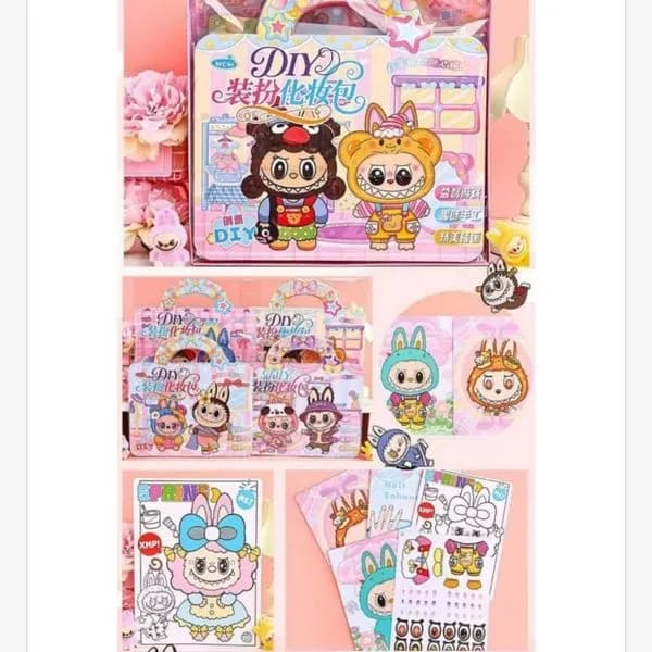 Zestaw naklejek DIY z postaciami zwierząt w pudełku