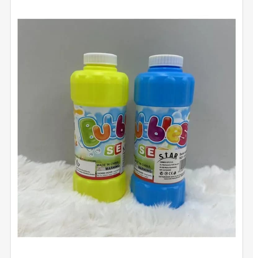 Bańki Mydlane 500ml Żółte i Niebieskie