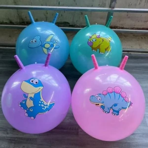 Piłka Skacząca dla dzieci 45cm z motywem dinozaurów