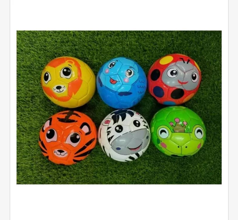 Piłki dla dzieci z motywami zwierząt, zestaw 6 szt