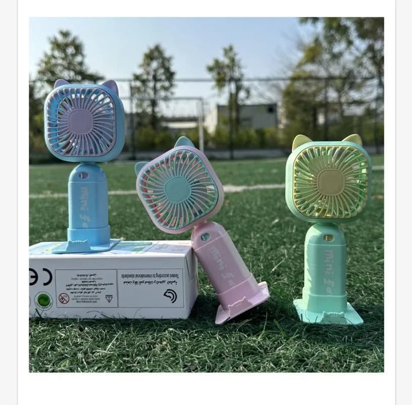 Mini wentylator ręczny z uszami kotka 4 kolory