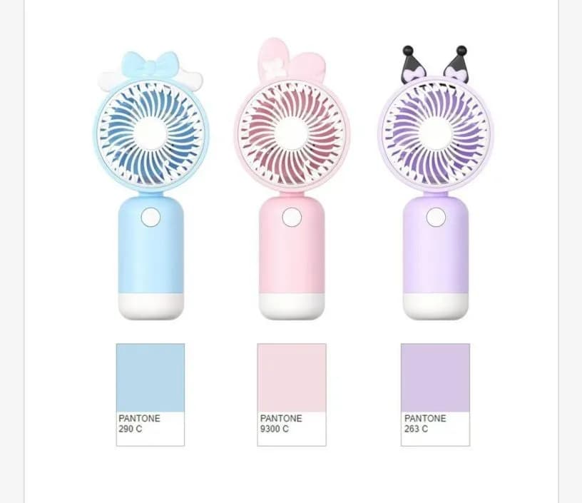 Wentylator Ręczny USB z uszami króliczka 3 kolory