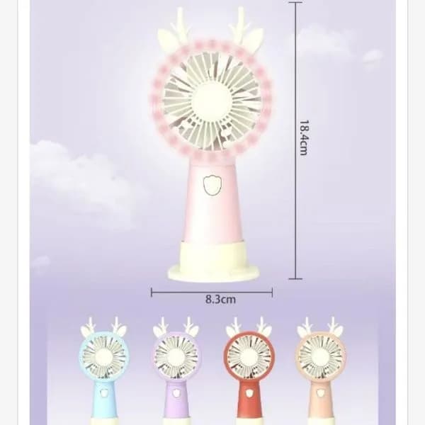 Wentylator ręczny z uszami królika 18,4 cm