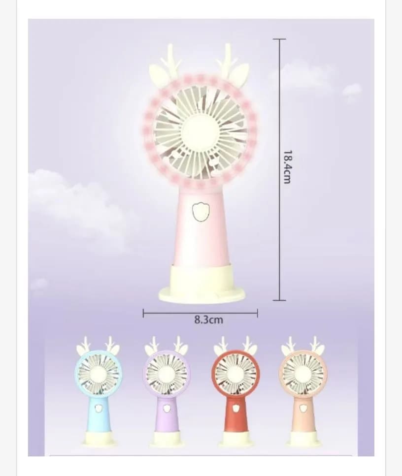 Wentylator ręczny z uszami królika 18,4 cm