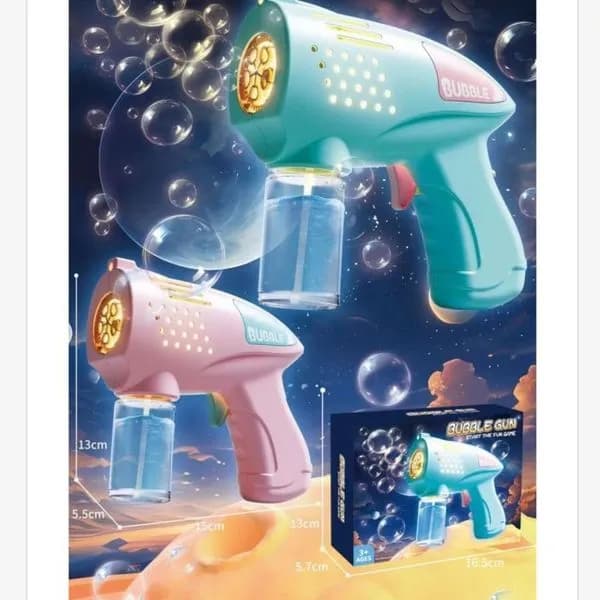 Pistolet do baniek mydlanych Bubble Gun niebieski i różowy