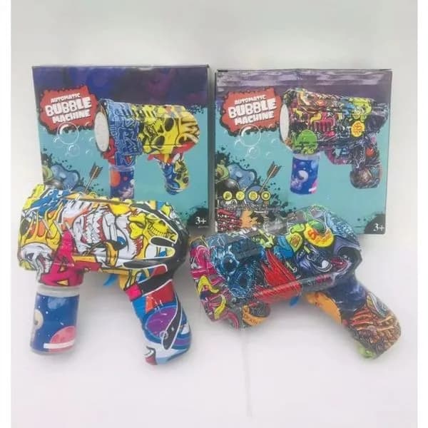 Pistolet do baniek mydlanych grafitti 6 szt/opak.