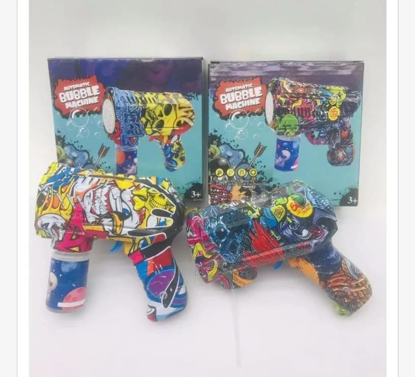 Pistolet do baniek mydlanych grafitti 6 szt/opak.