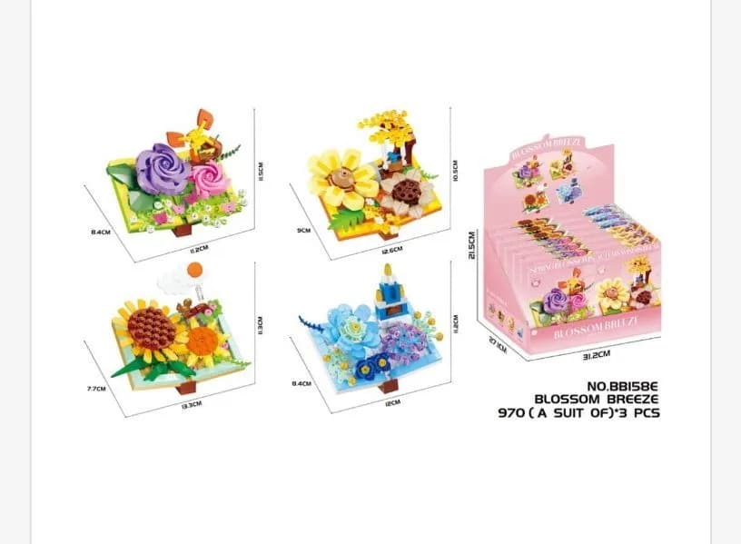 Zestaw klocków Blossom Breeze Kwiaty 8PCS