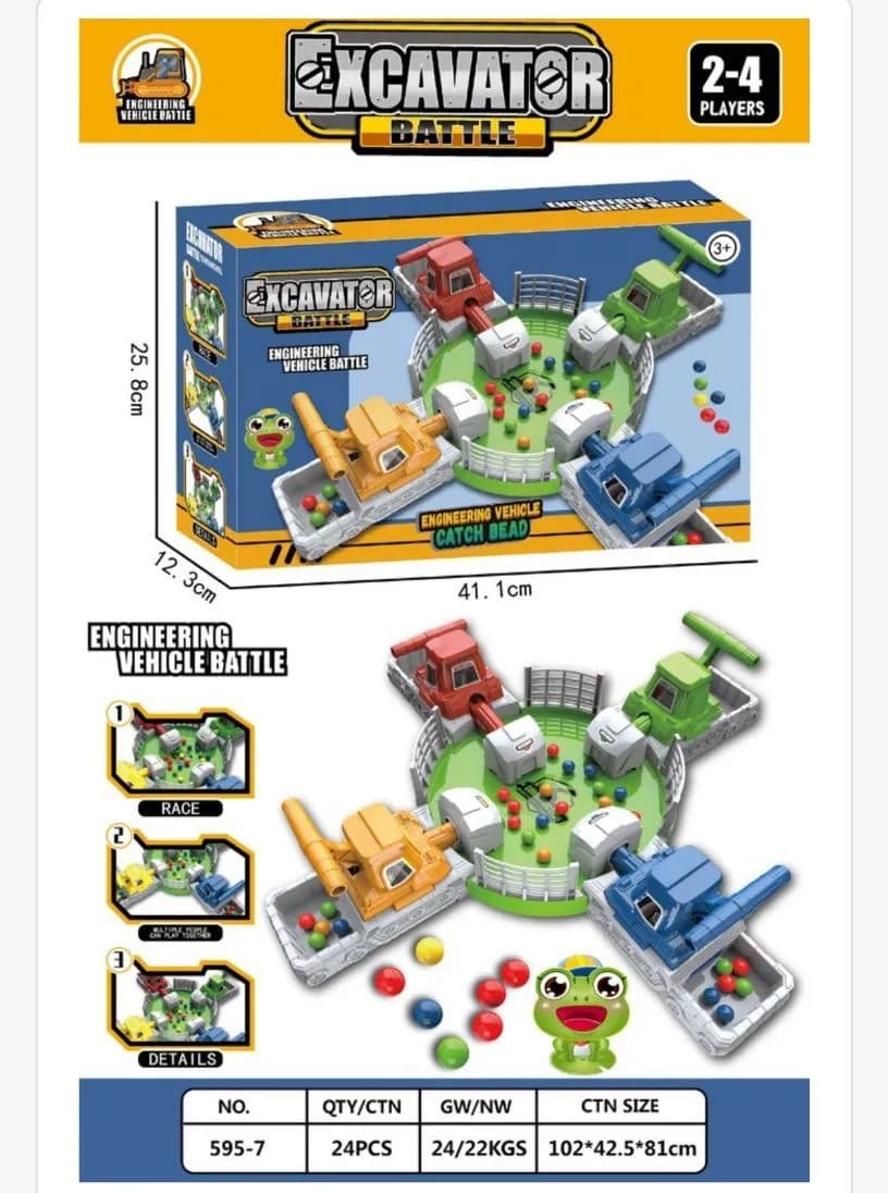 Zabawka Excavator Battle 2-4 graczy, 24x25 cm