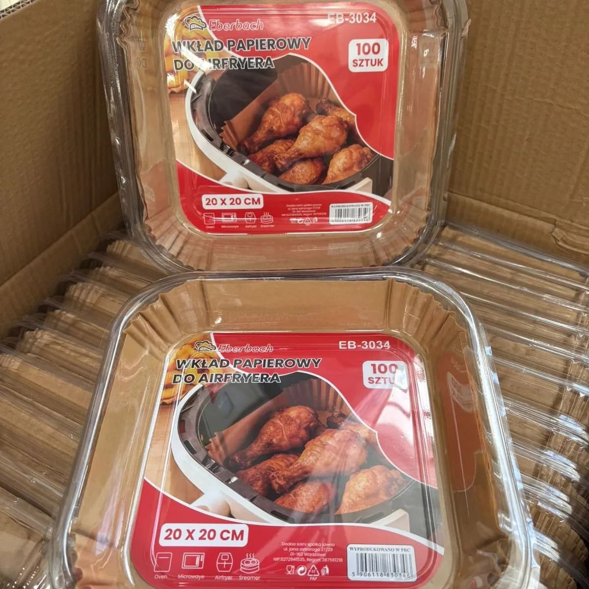 Wkład Papierowy do Airfryera 20/20cm 100PCS