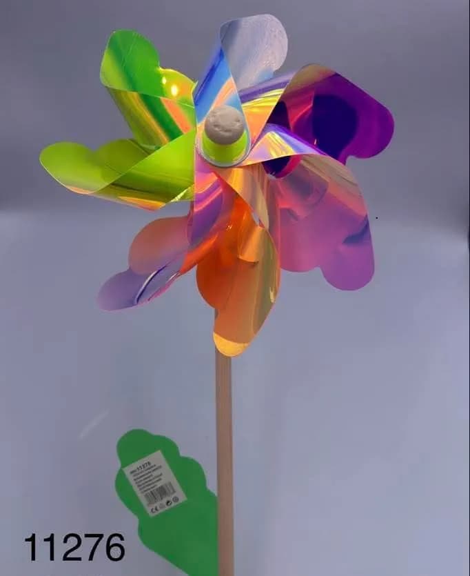 Wiatraczek Dekoracyjny Holograficzny Tęczowy