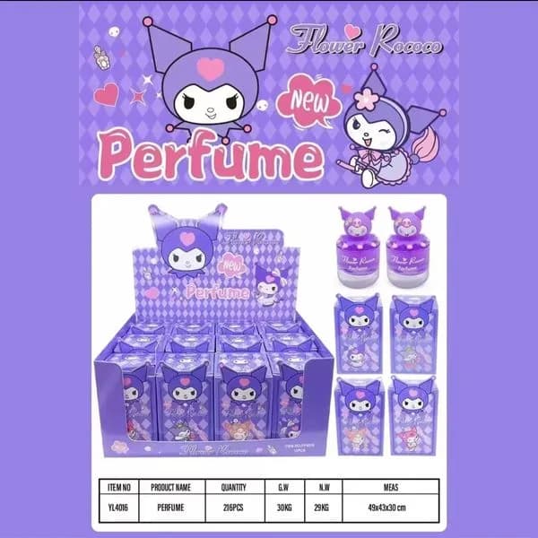 Perfume Kuromi dla Dzieci 30ml Flower Rococo Fioletowe 12 szt.