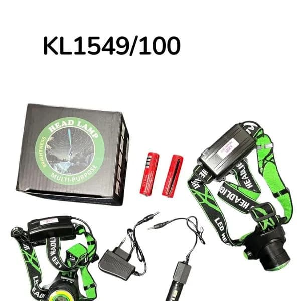 Latarka Czołowa LED KL1549/100 z Ładowarkami i Akumulatorami