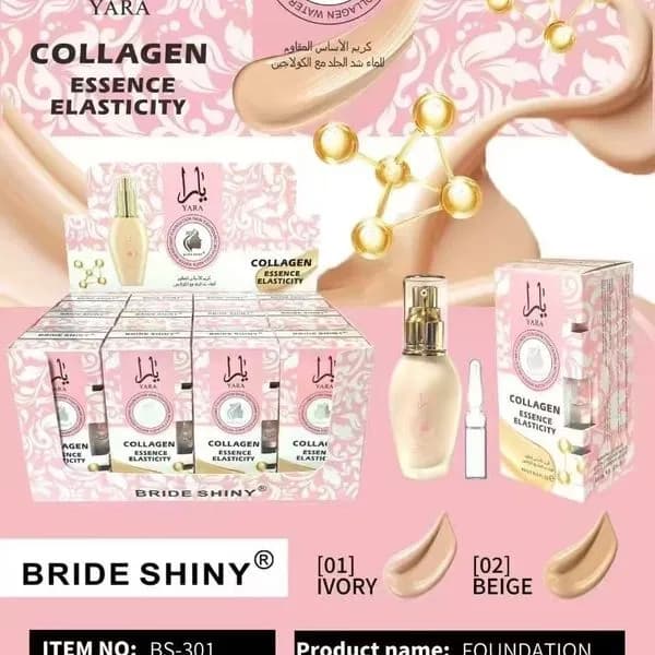 YARA Collagen Essence Elasticity Foundation Cream 80ml+1.5ml 12szt